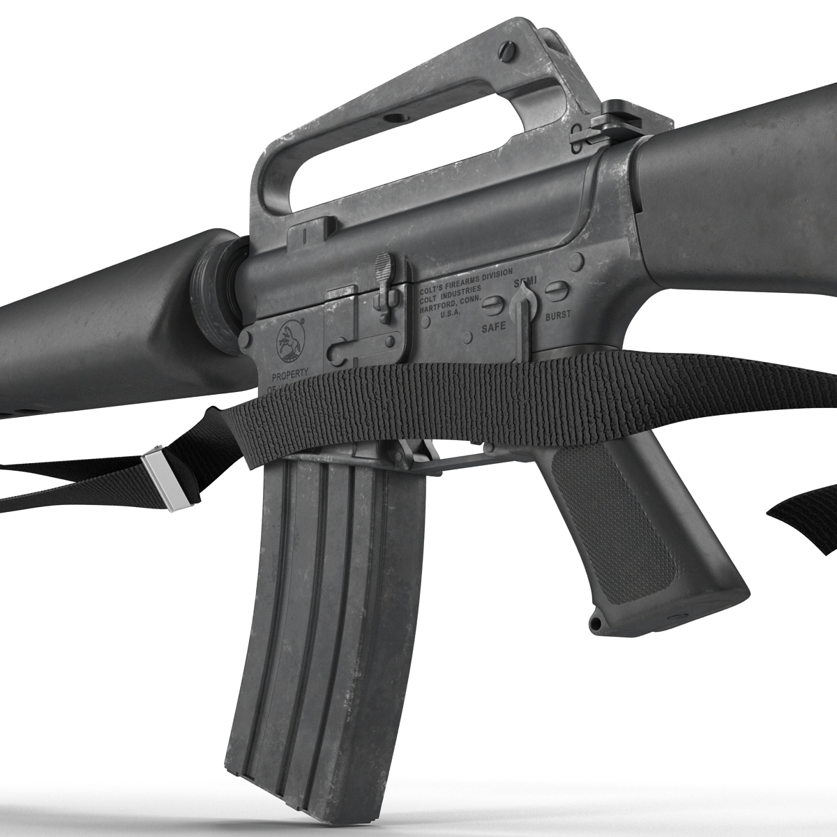 Assault Rifle M16 5 3D model