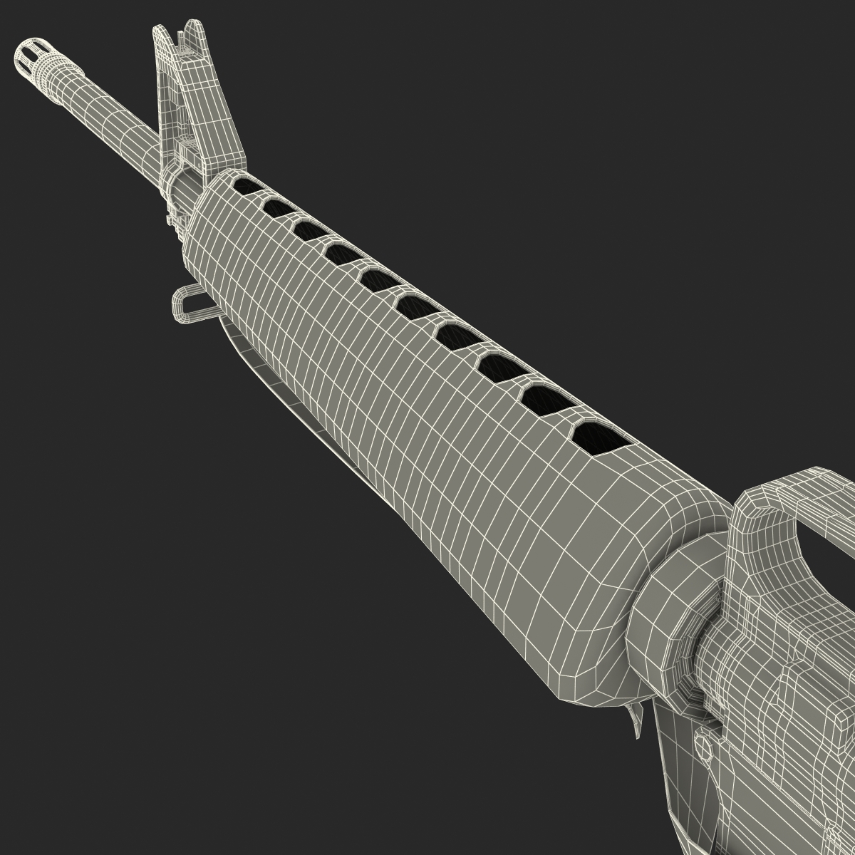 Assault Rifle M16 5 3D model