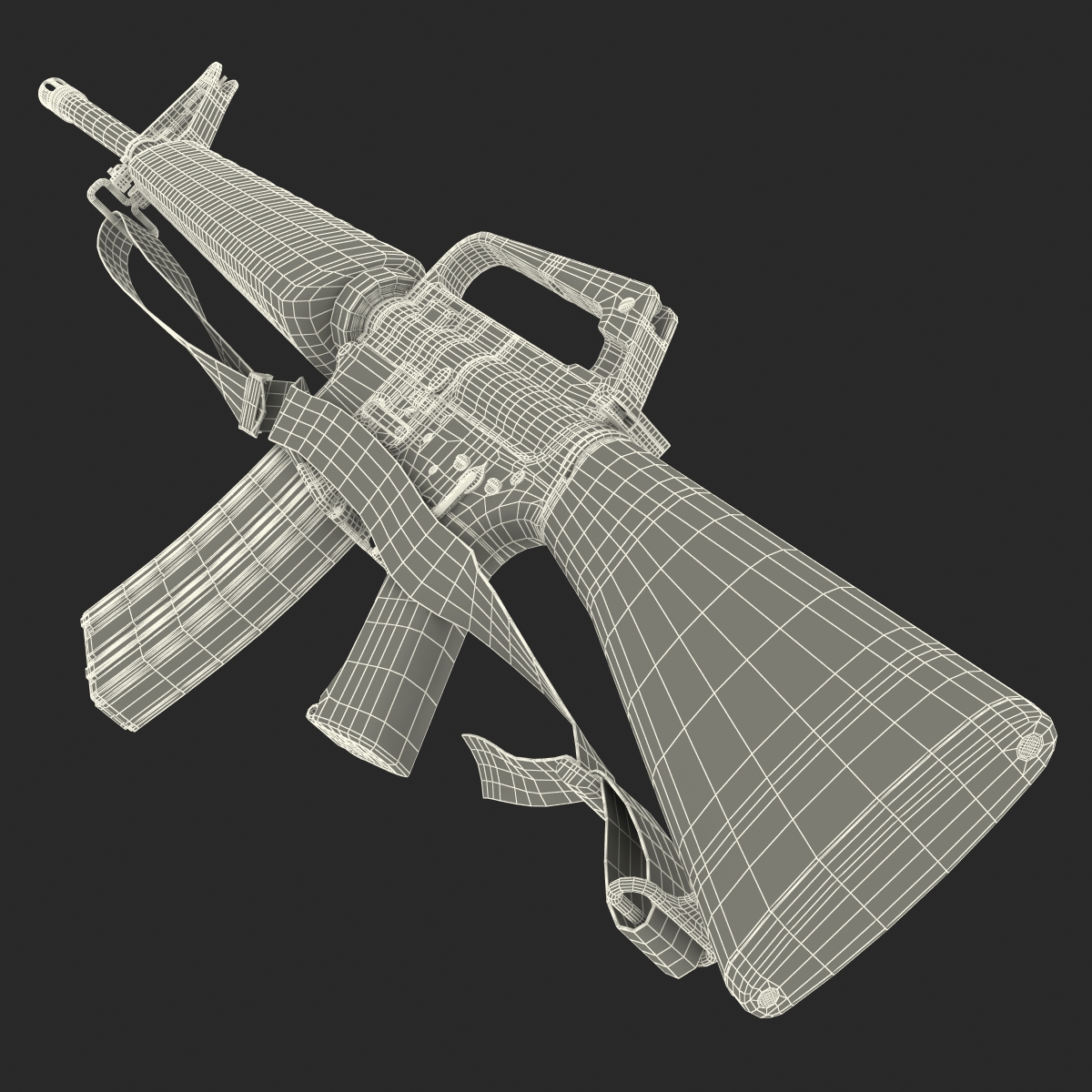 Assault Rifle M16 5 3D model