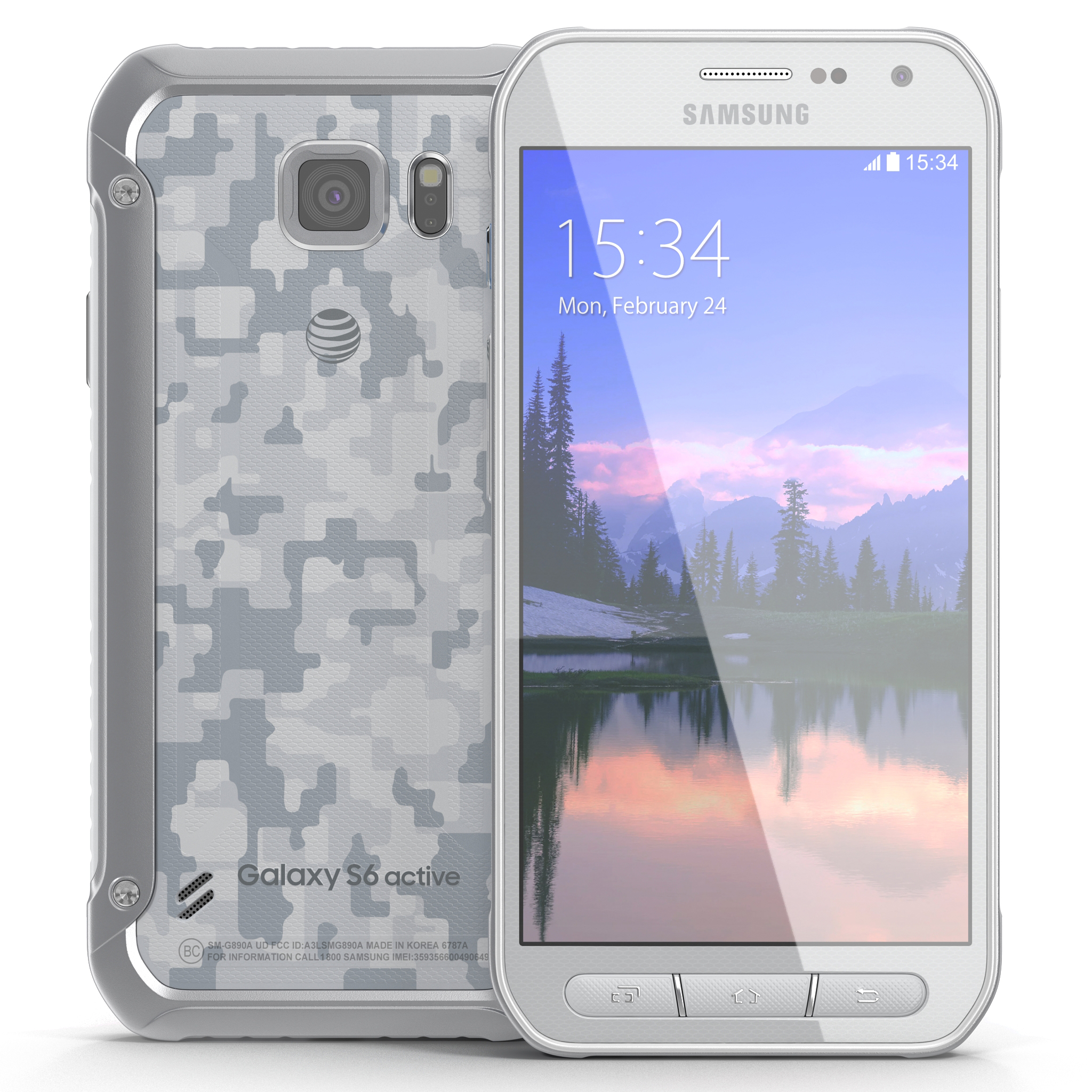 3D model Samsung Galaxy S6 Active White