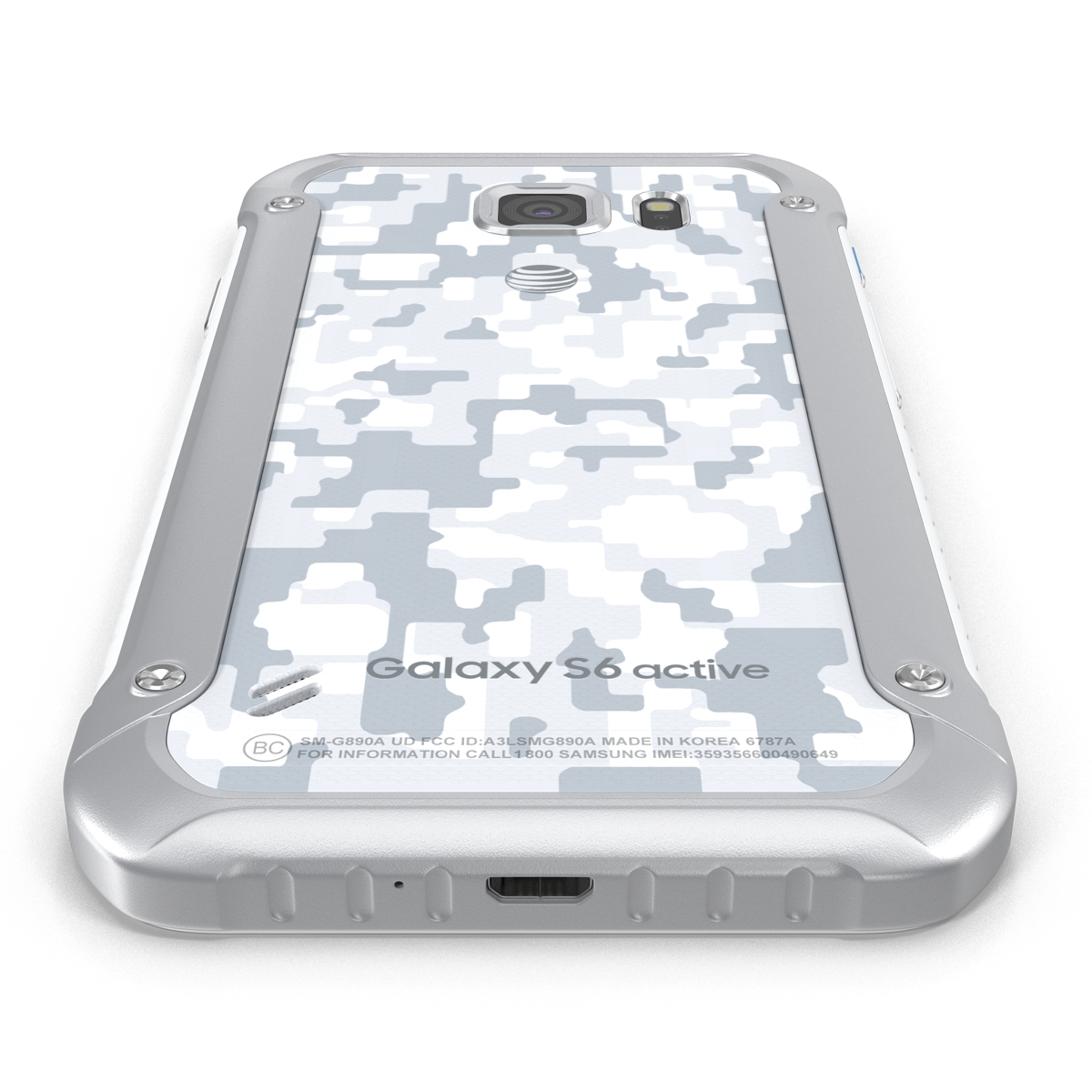 3D model Samsung Galaxy S6 Active White