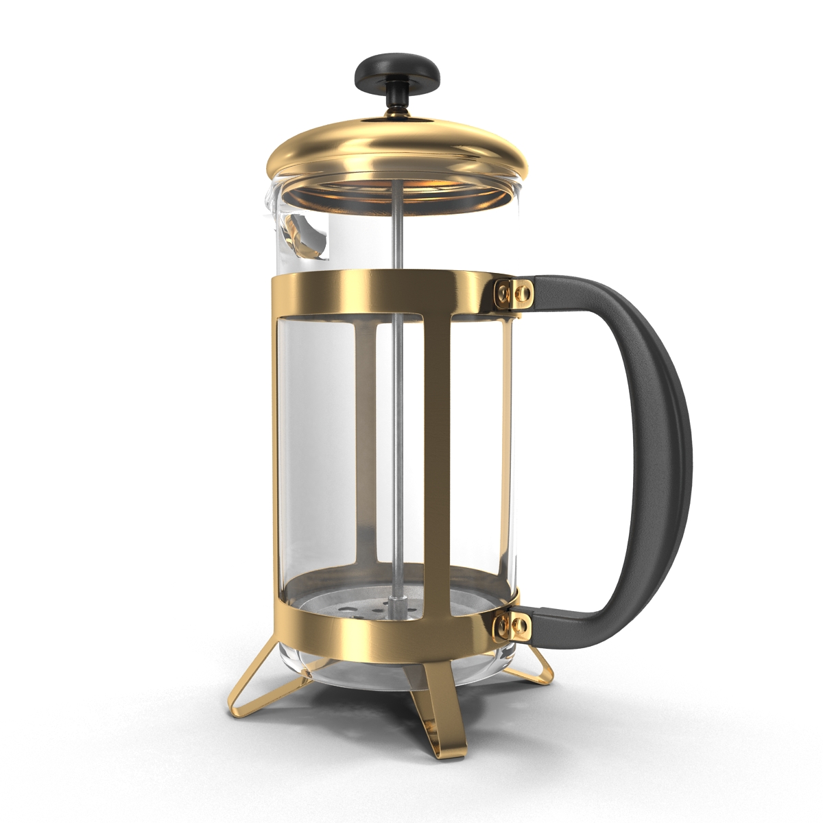 3D French Press Coffee Pot model