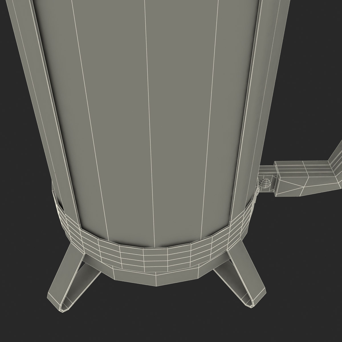 3D French Press Coffee Pot model