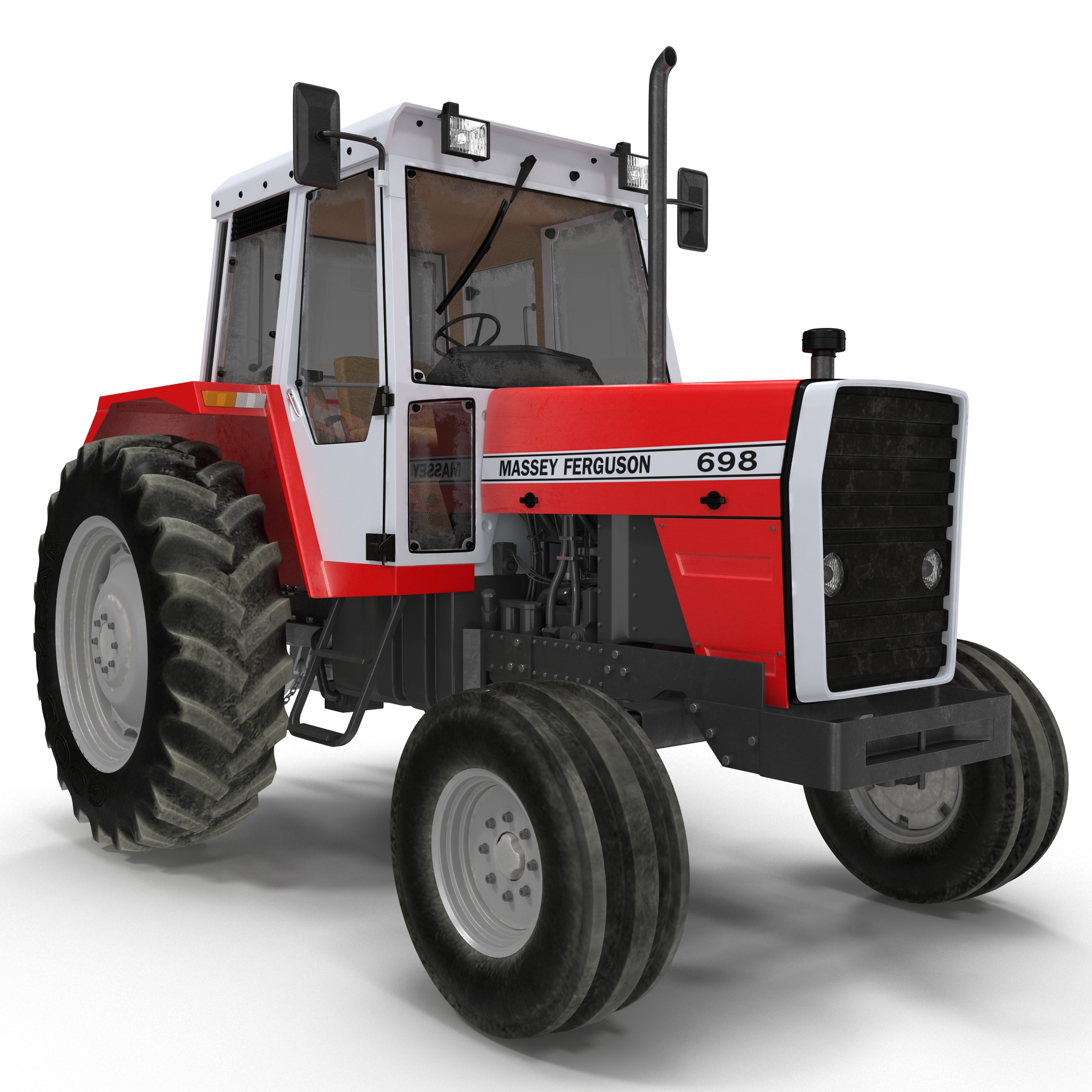 3D Vintage Tractor Ferguson 698 model