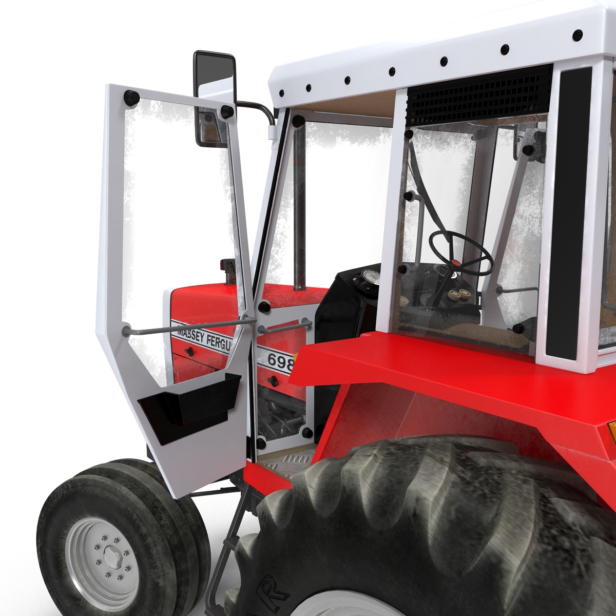 3D model Vintage Tractor Ferguson 698 Rigged