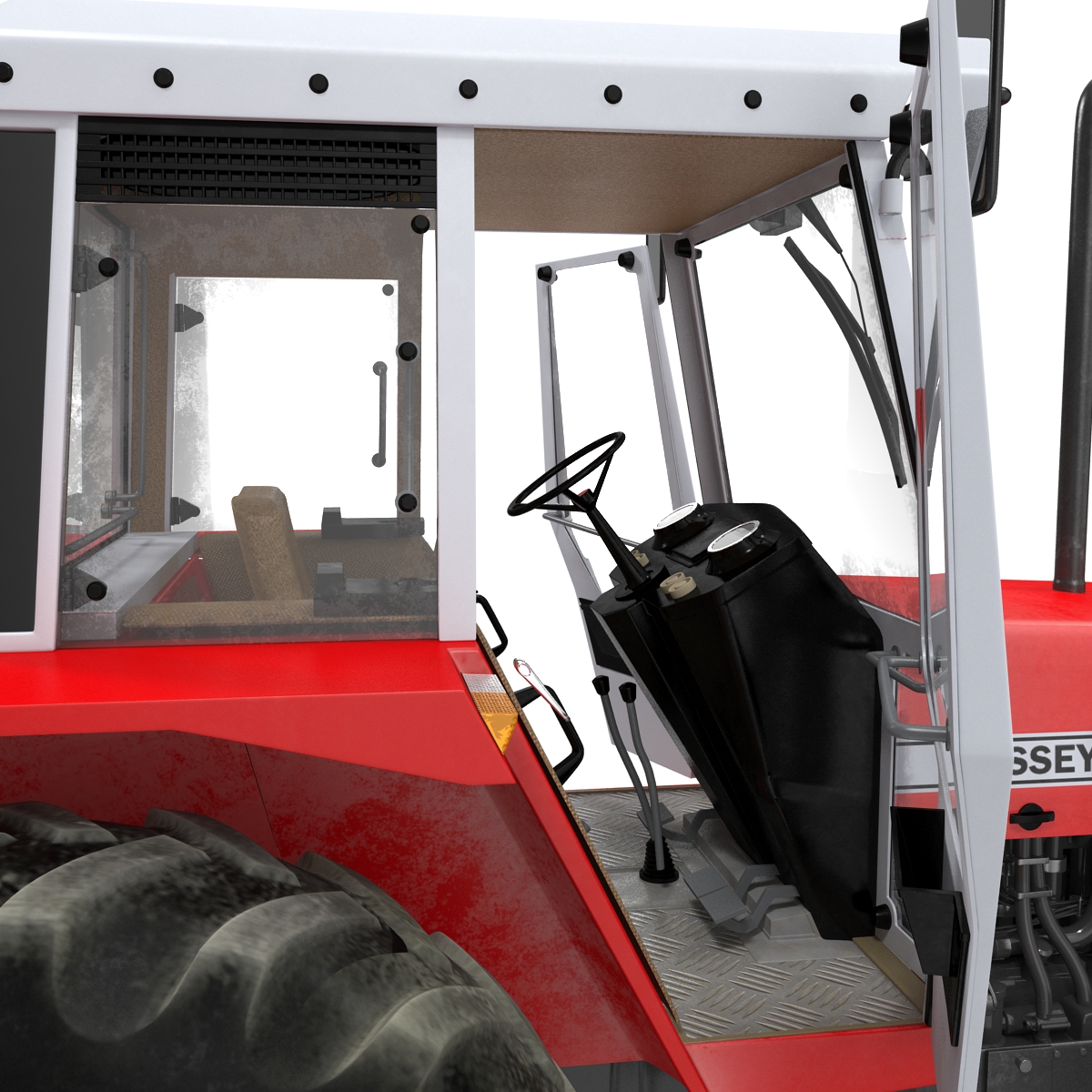 3D model Vintage Tractor Ferguson 698 Rigged