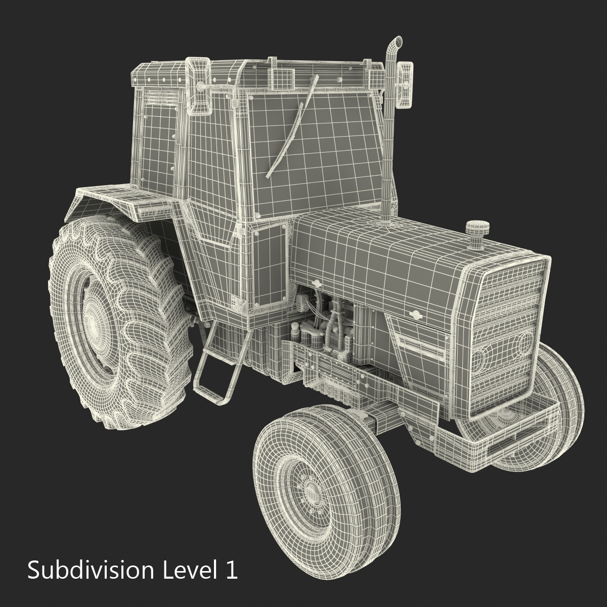 3D model Vintage Tractor Ferguson 698 Rigged