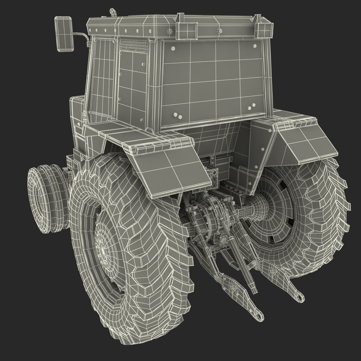 3D model Vintage Tractor Ferguson 698 Rigged
