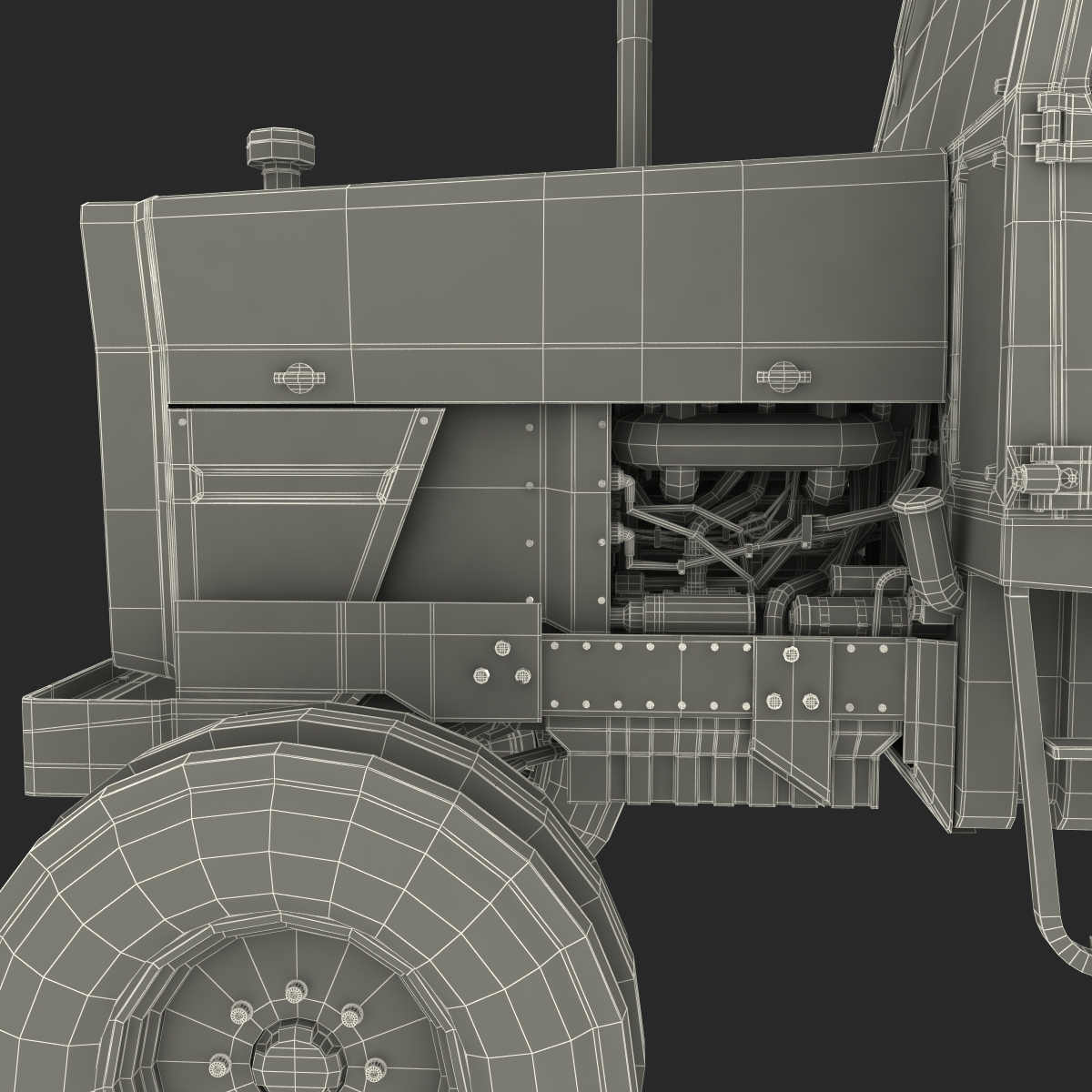3D model Vintage Tractor Ferguson 698 Rigged