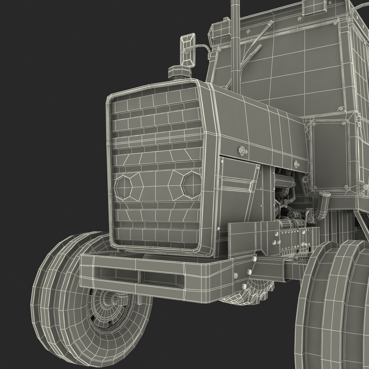 3D model Vintage Tractor Ferguson 698 Rigged
