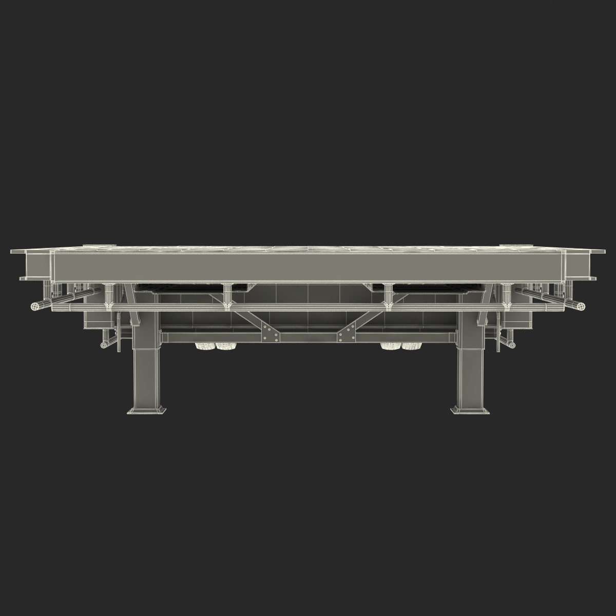 Single Drop Tri Axle Extendable Trailer 3D model