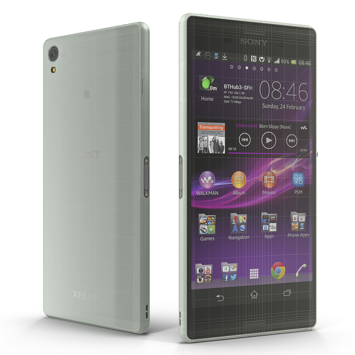 3D model Sony Xperia Z3 Green