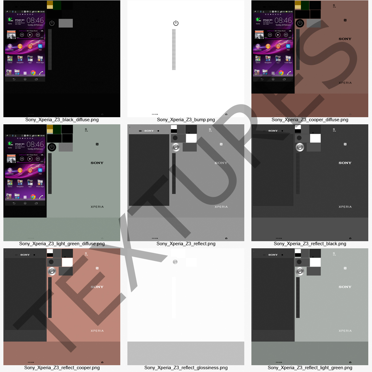 3D Sony Xperia Z3 Set model