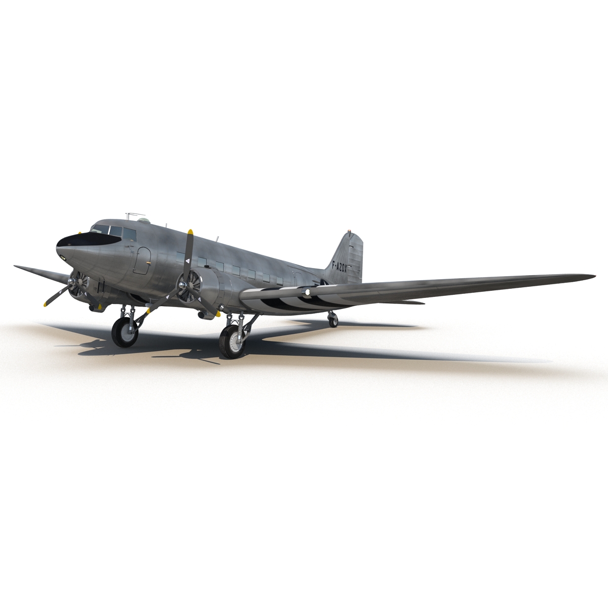 3D model Douglas DC 3 US Air Force