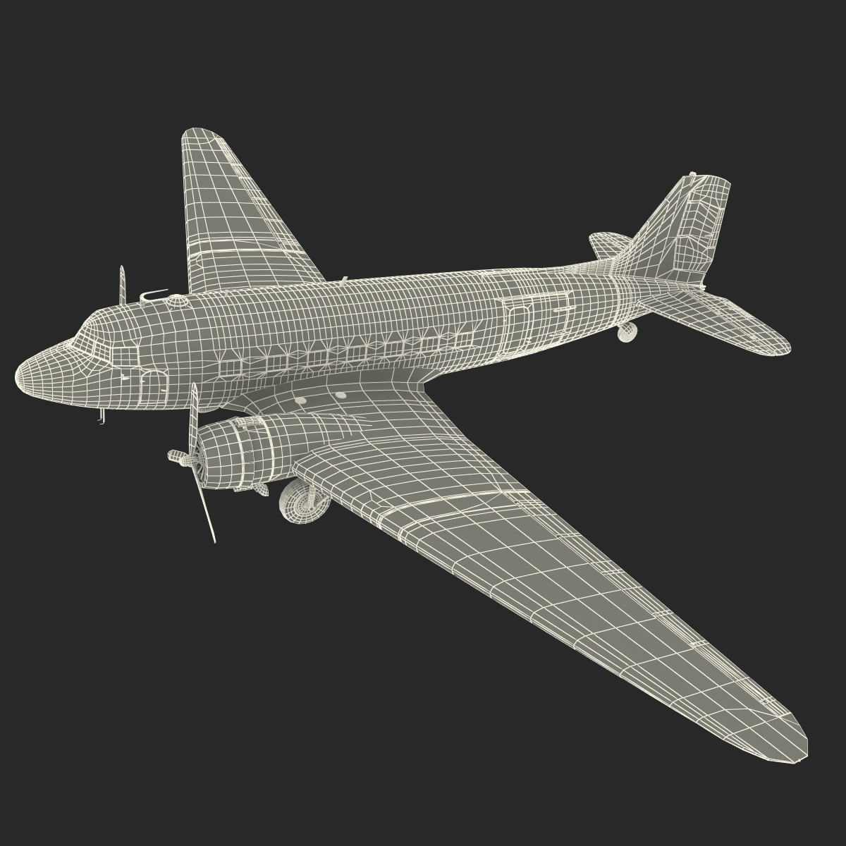 3D model Douglas DC 3 US Air Force