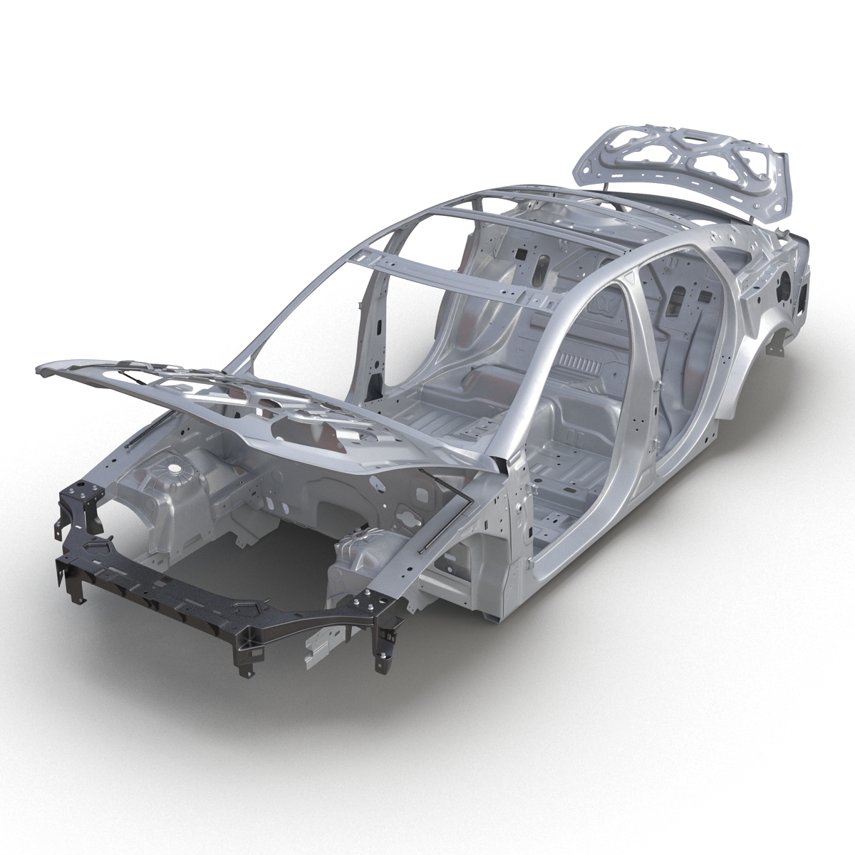 3D Car Frame 5 Rigged model