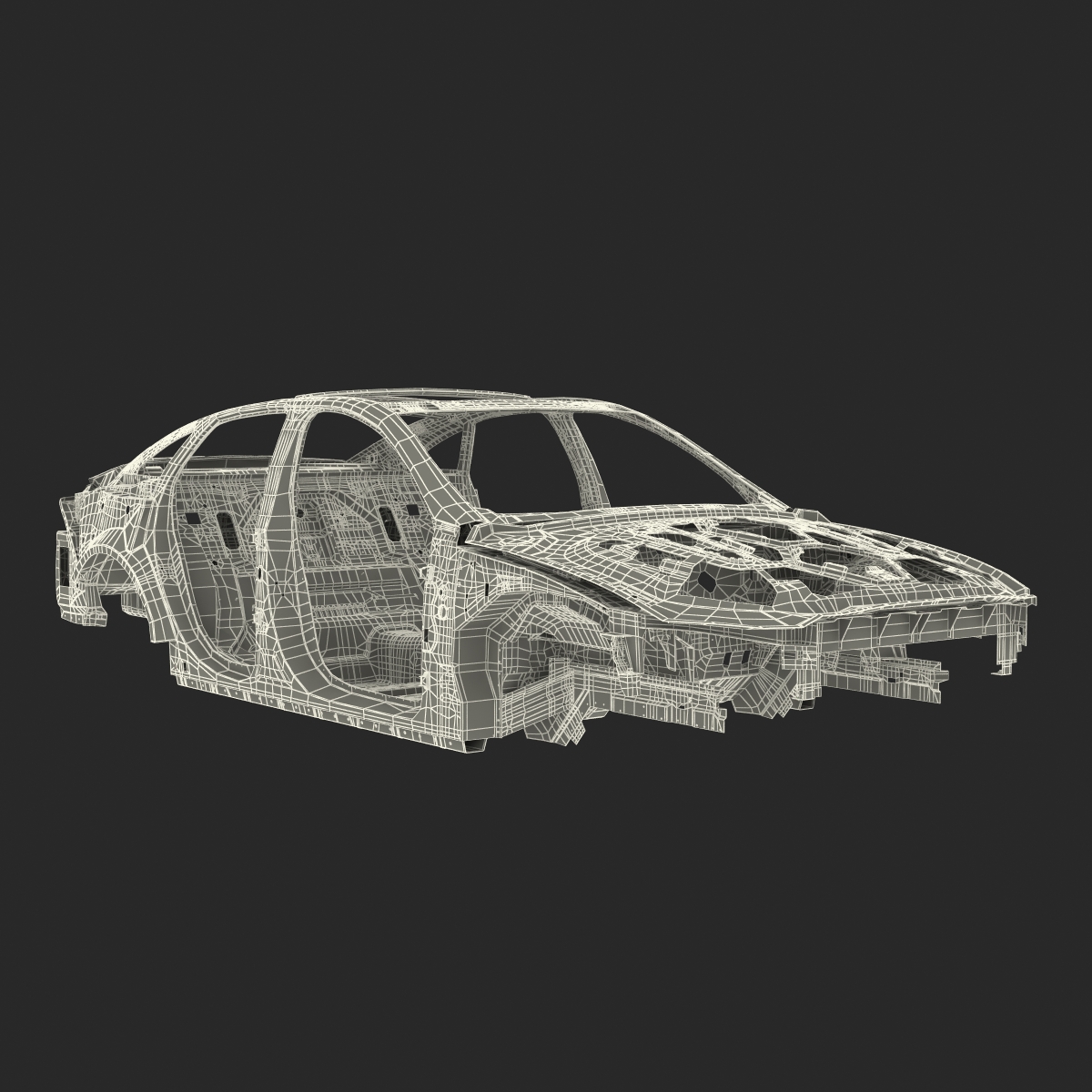 3D Car Frame 5 Rigged model