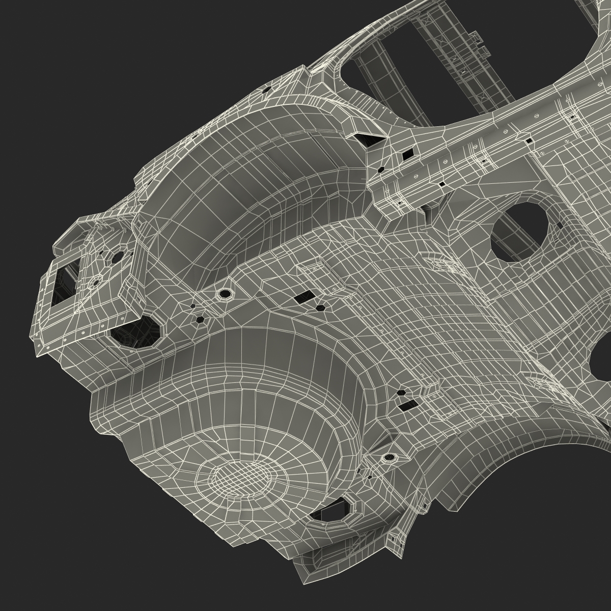 3D Car Frame 5 Rigged model