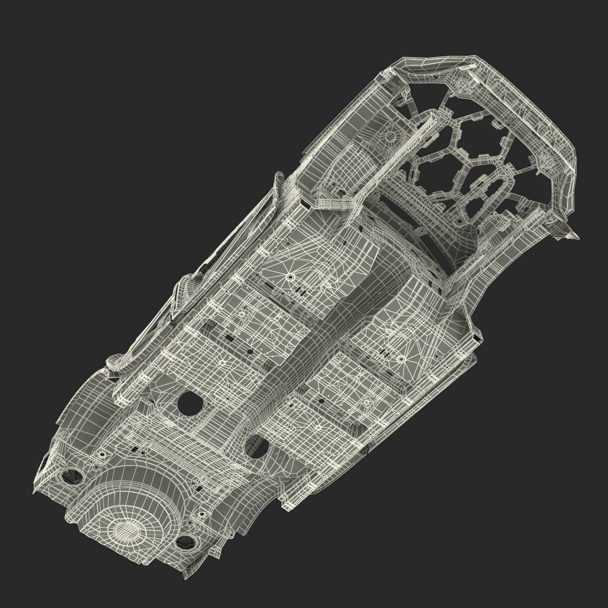 3D Car Frame 6 Rigged model