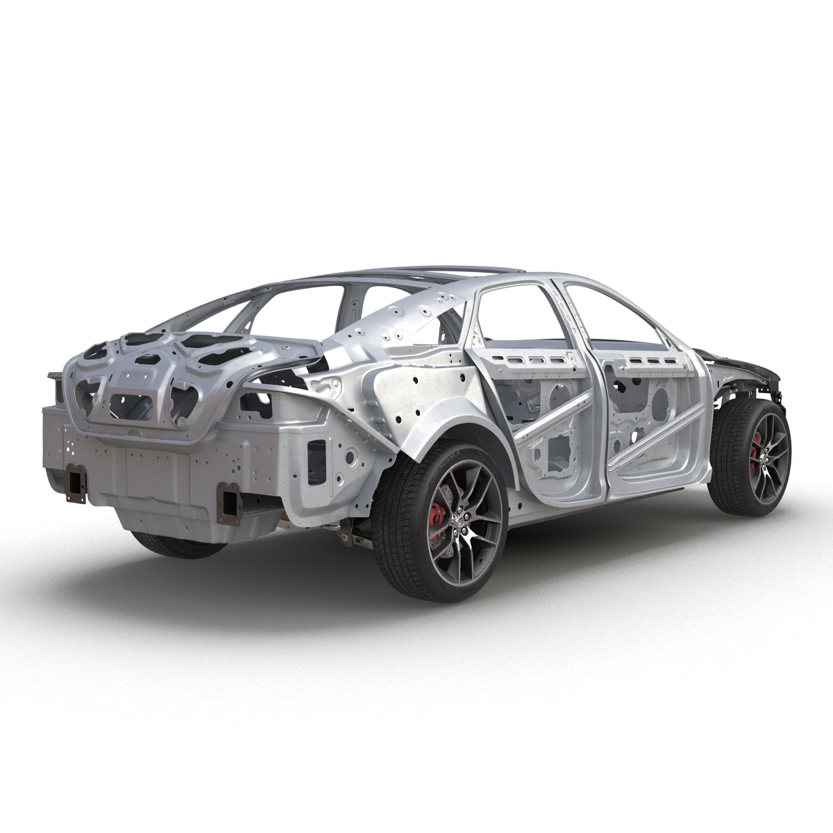 Car Frame with Chassis 3 3D model