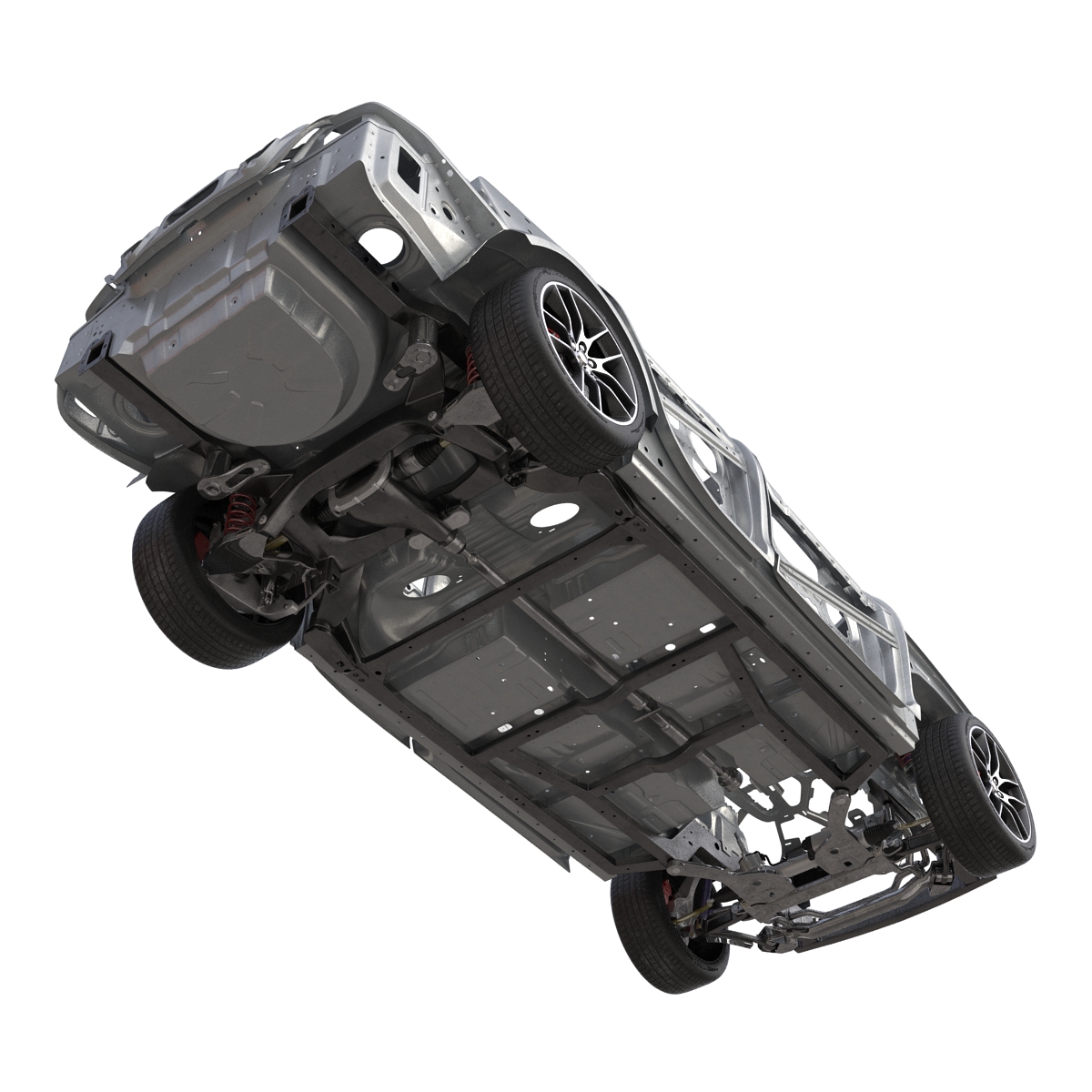 Car Frame with Chassis 3 3D model