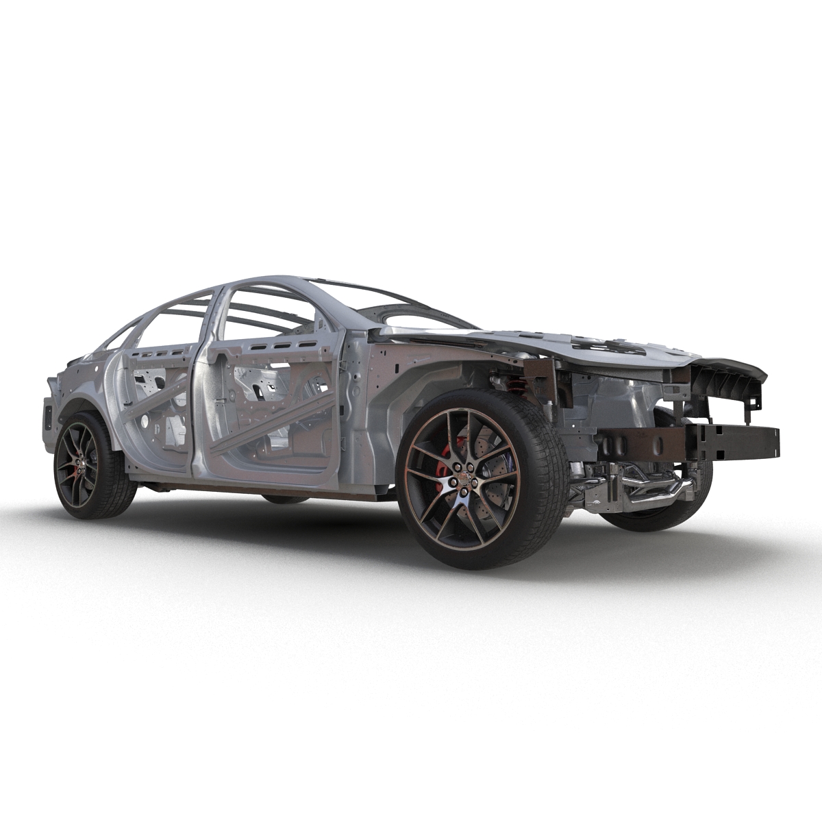 Car Frame with Chassis 3 3D model