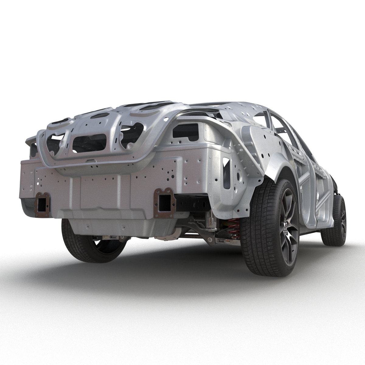 Car Frame with Chassis 3 3D model