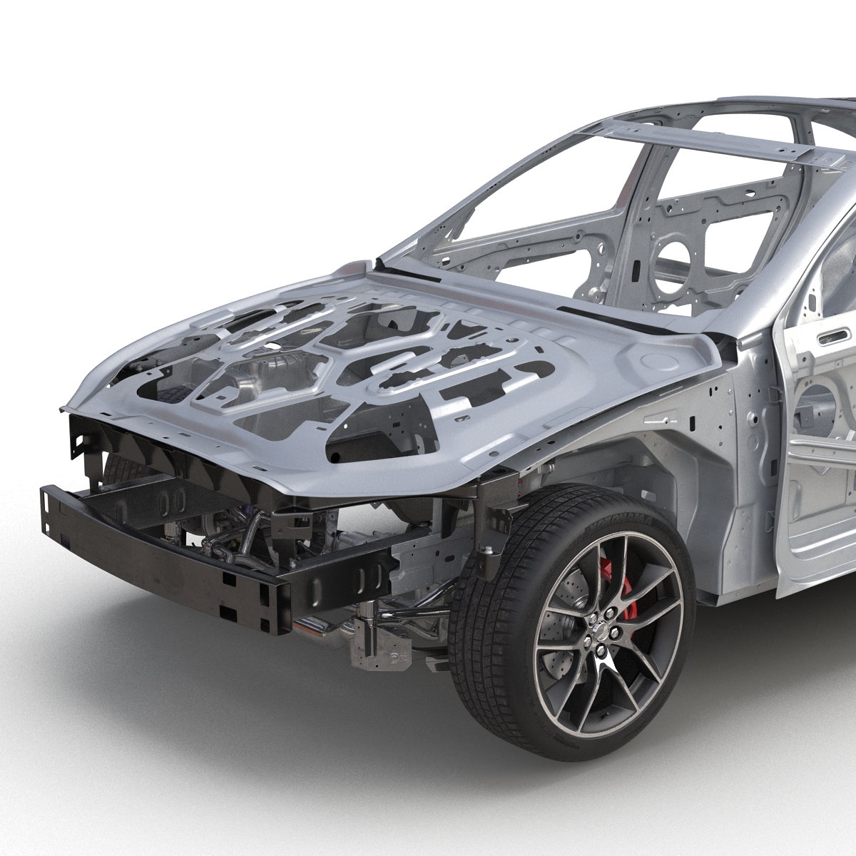 Car Frame with Chassis 3 3D model