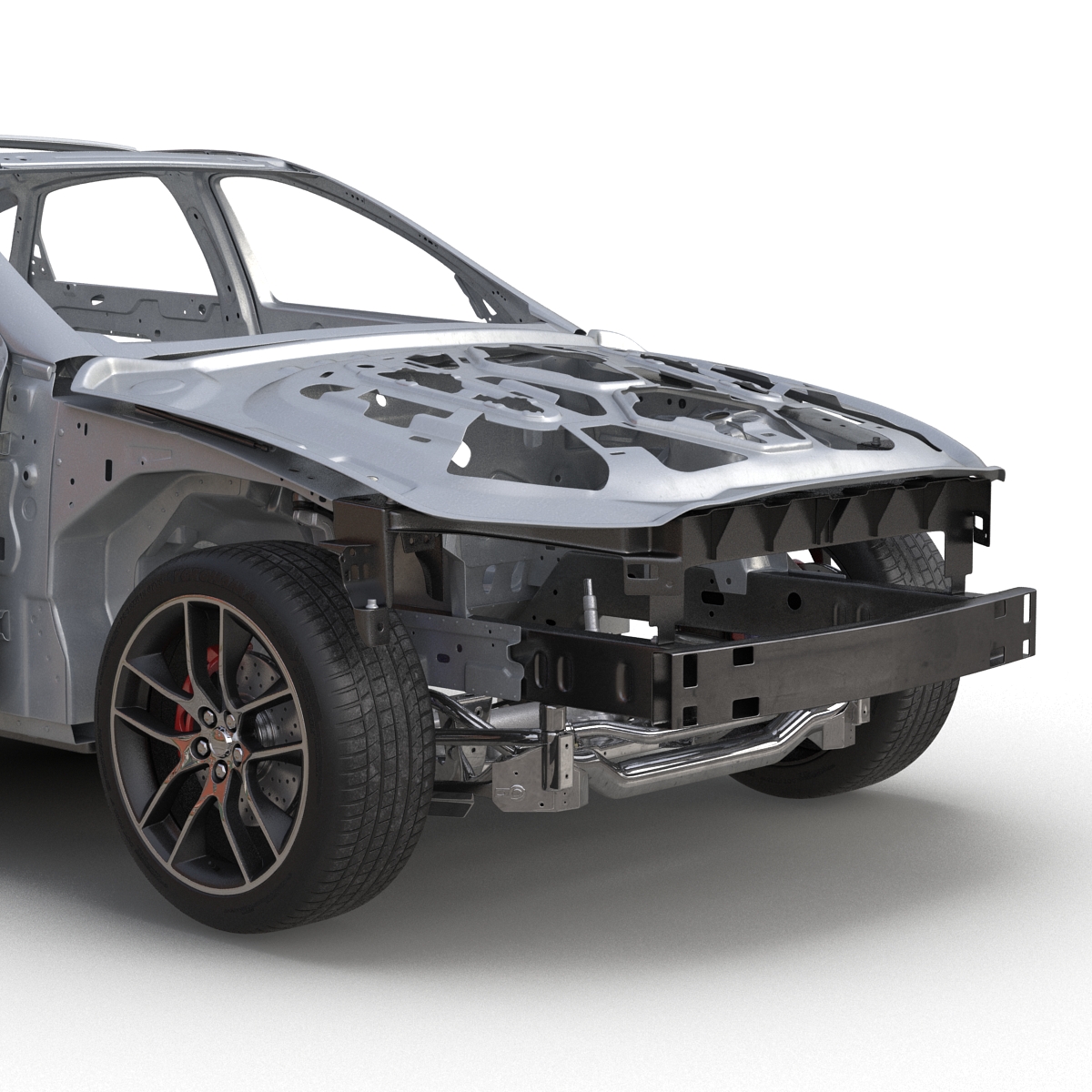 Car Frame with Chassis 3 3D model