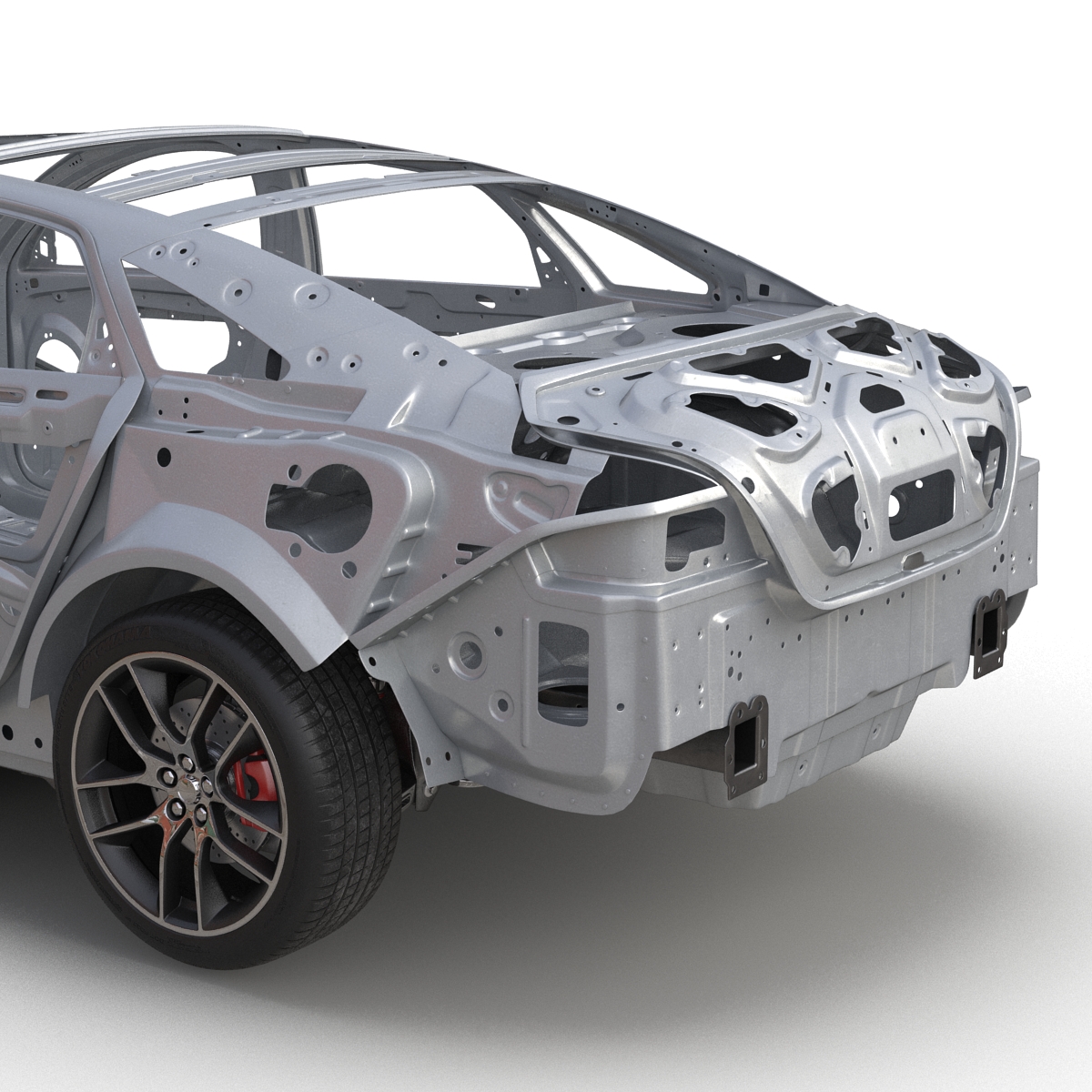 Car Frame with Chassis 3 3D model