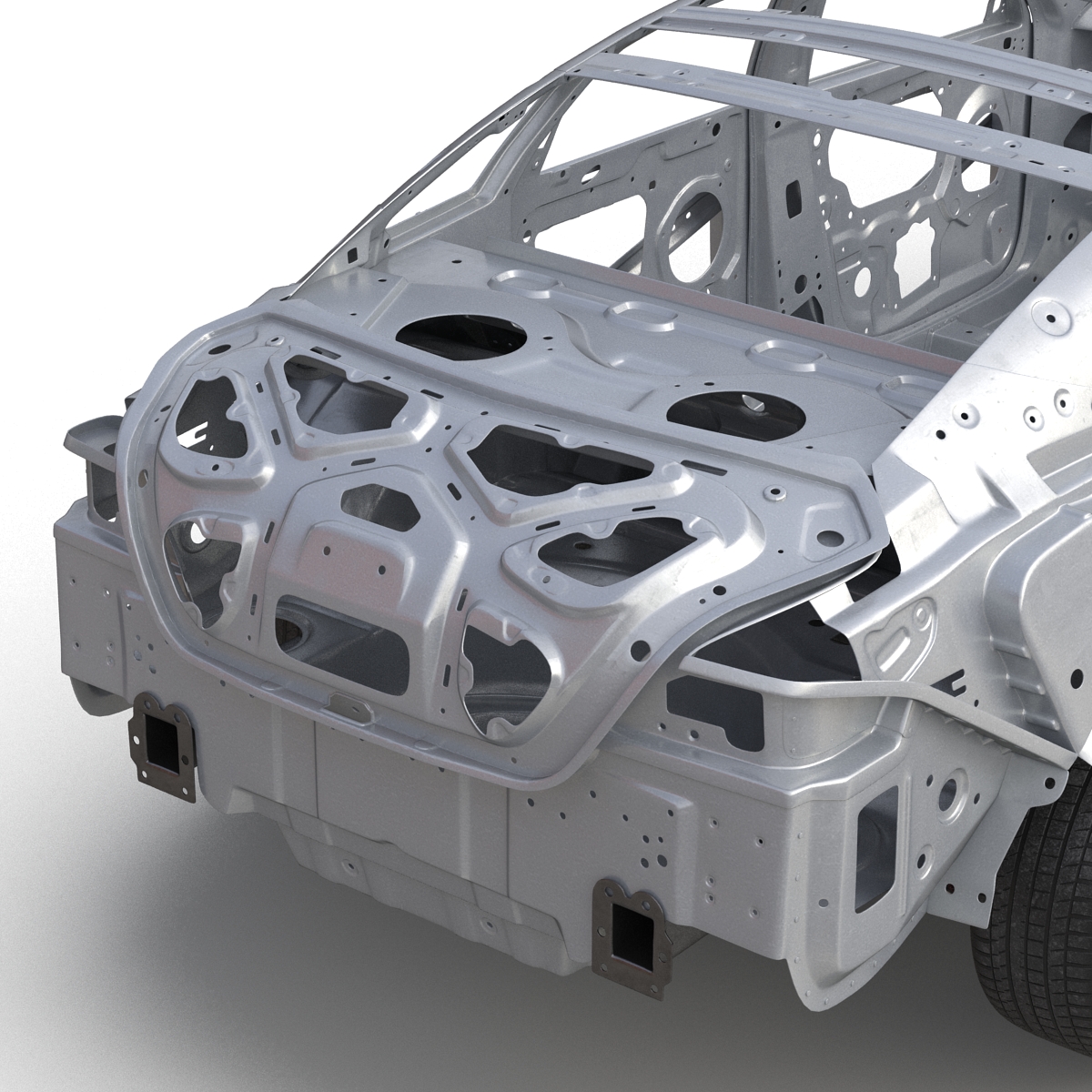 Car Frame with Chassis 3 3D model