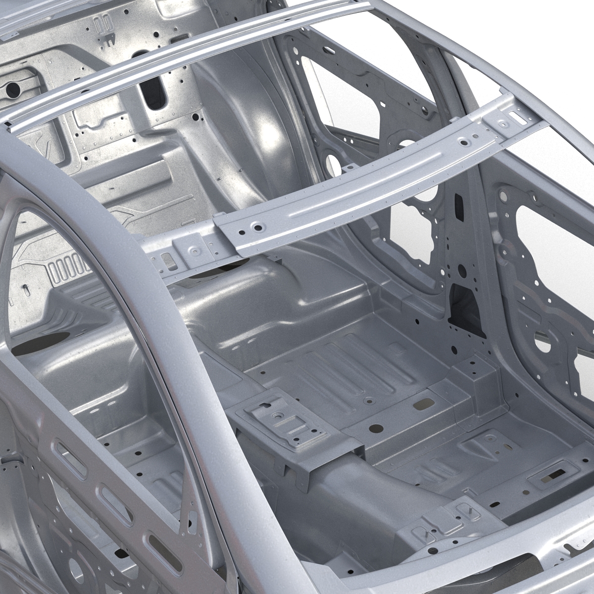 Car Frame with Chassis 3 3D model