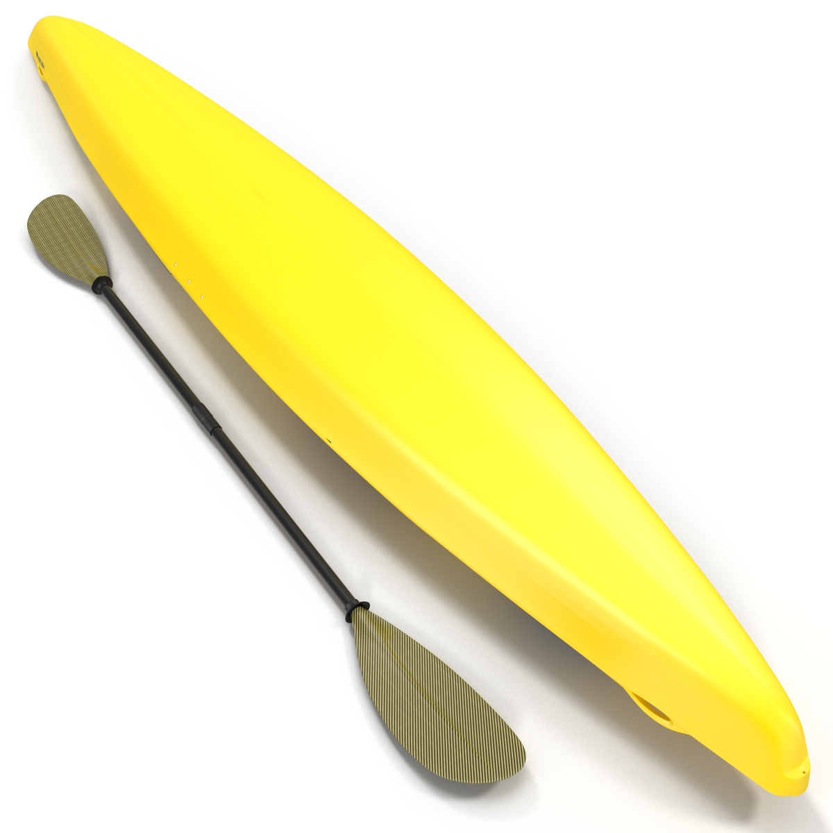 3D Kayak 2 Yellow with Paddle