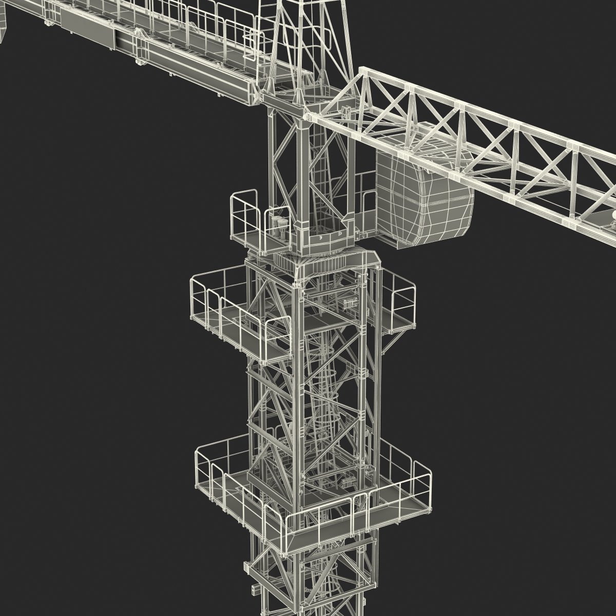 3D model Tower Crane Liebherr