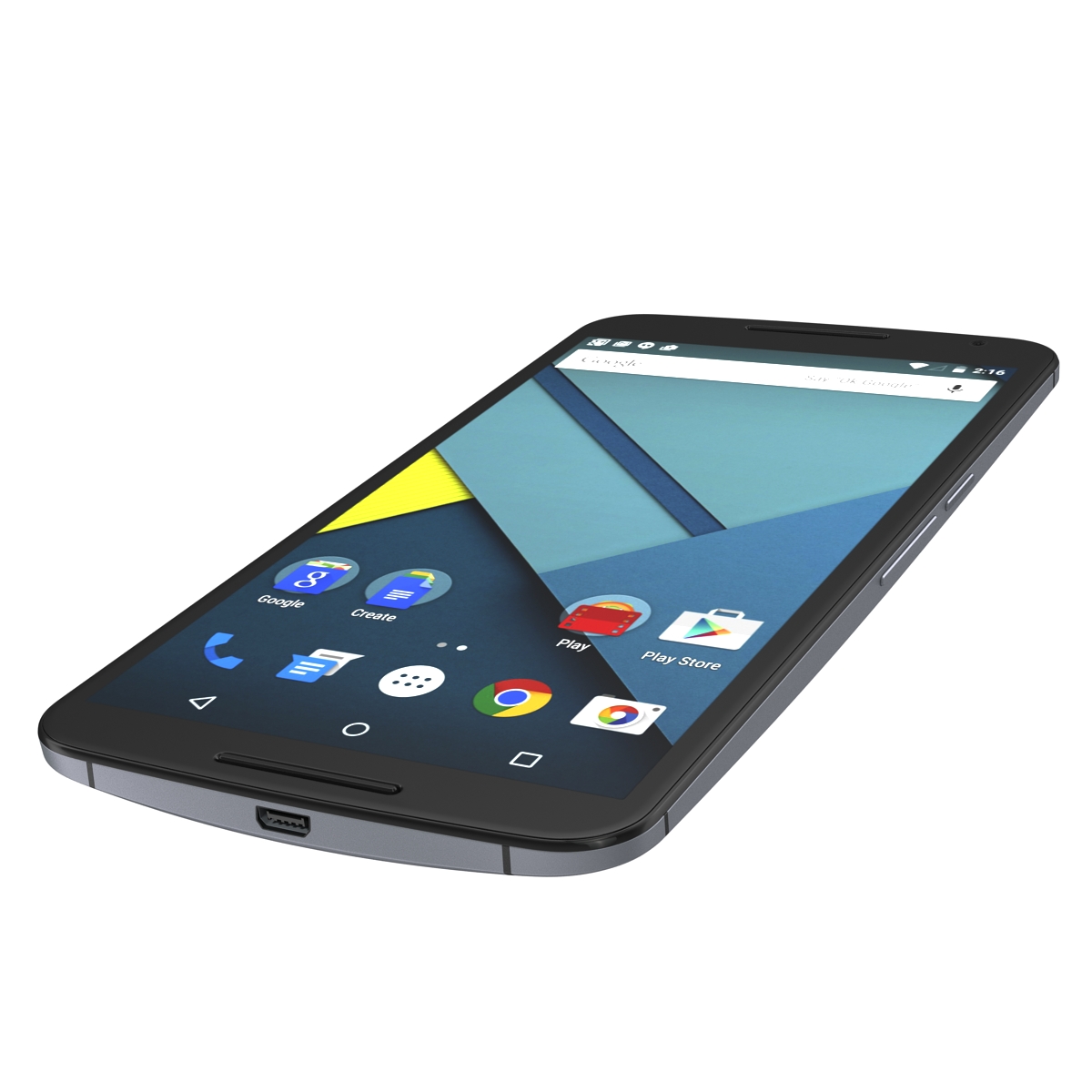 3D model Google Nexus 6 Black