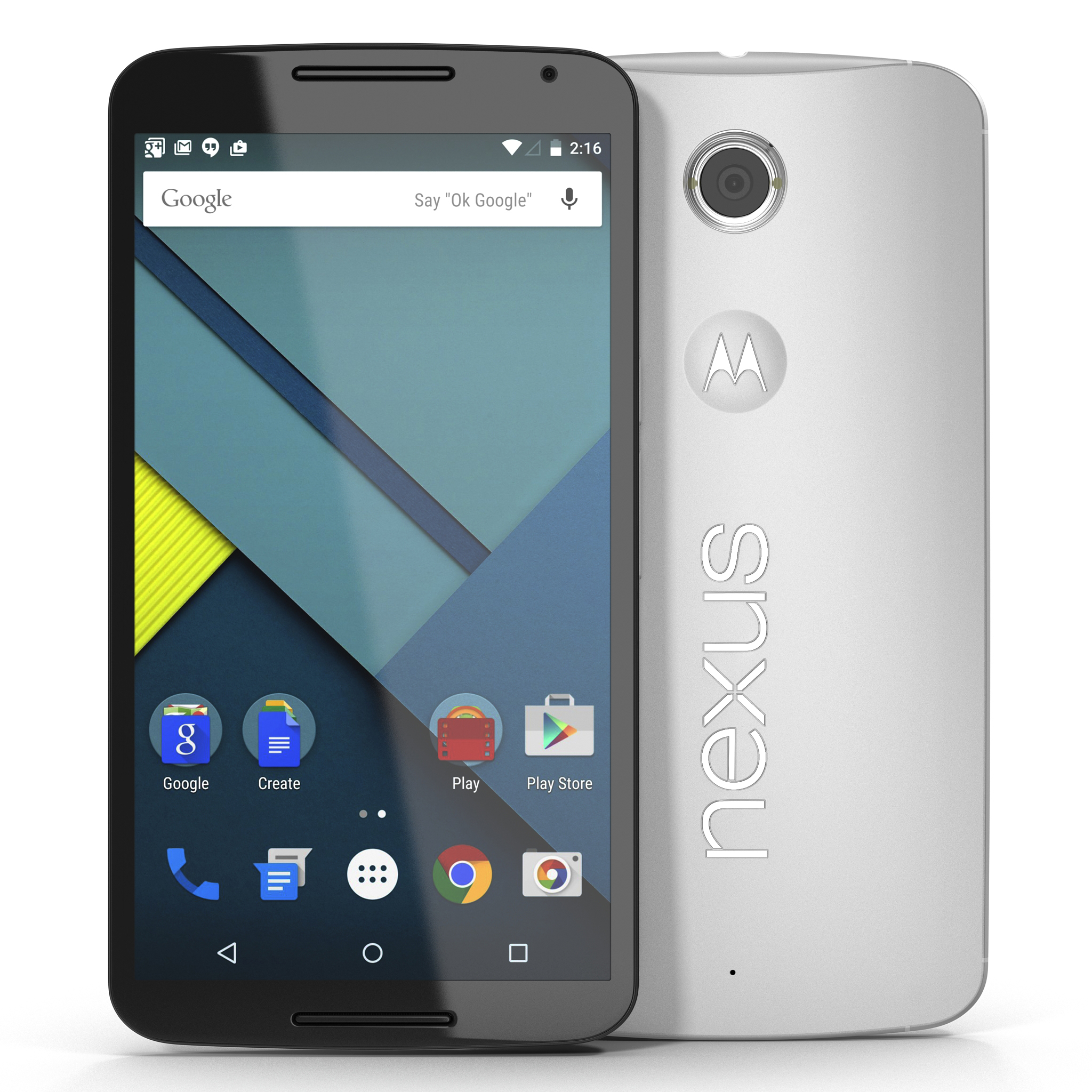 3D model Google Nexus 6 White