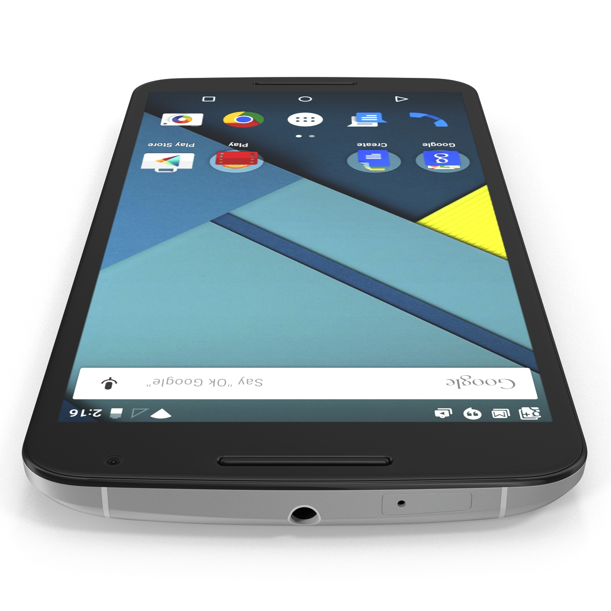 3D model Google Nexus 6 White