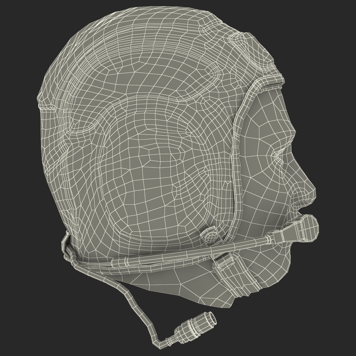 Pilot Head Rigged 3D