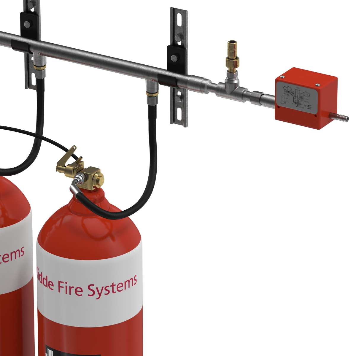 3D Fire Suppression System model