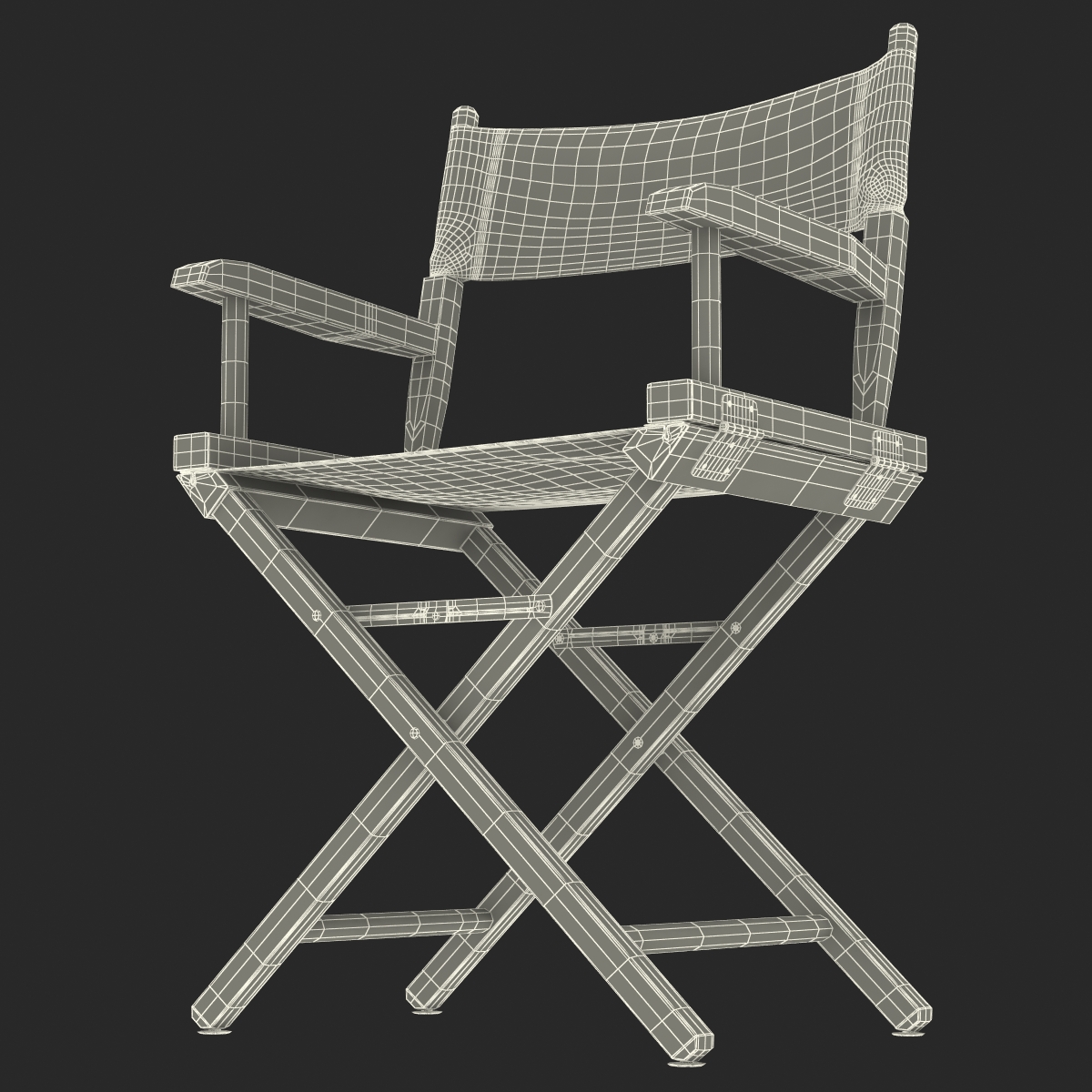 3D model Director Chair Black