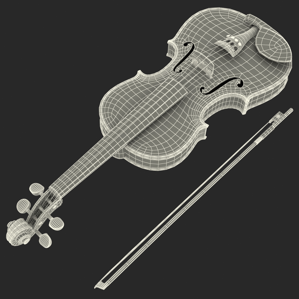 3D model Violin Set