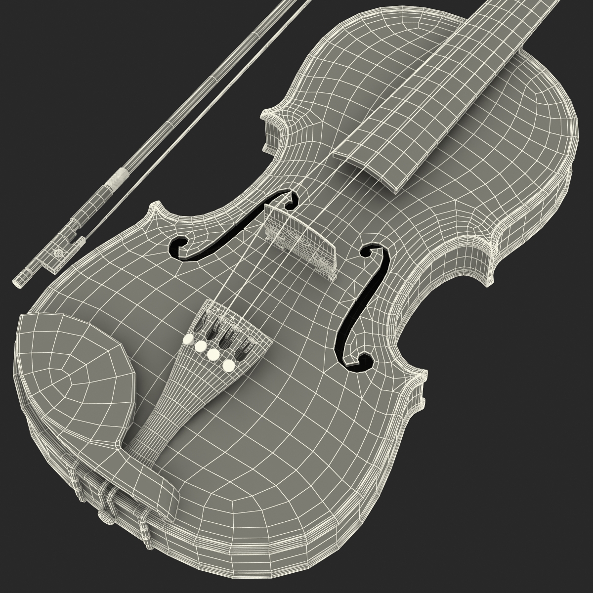 3D model Violin Set