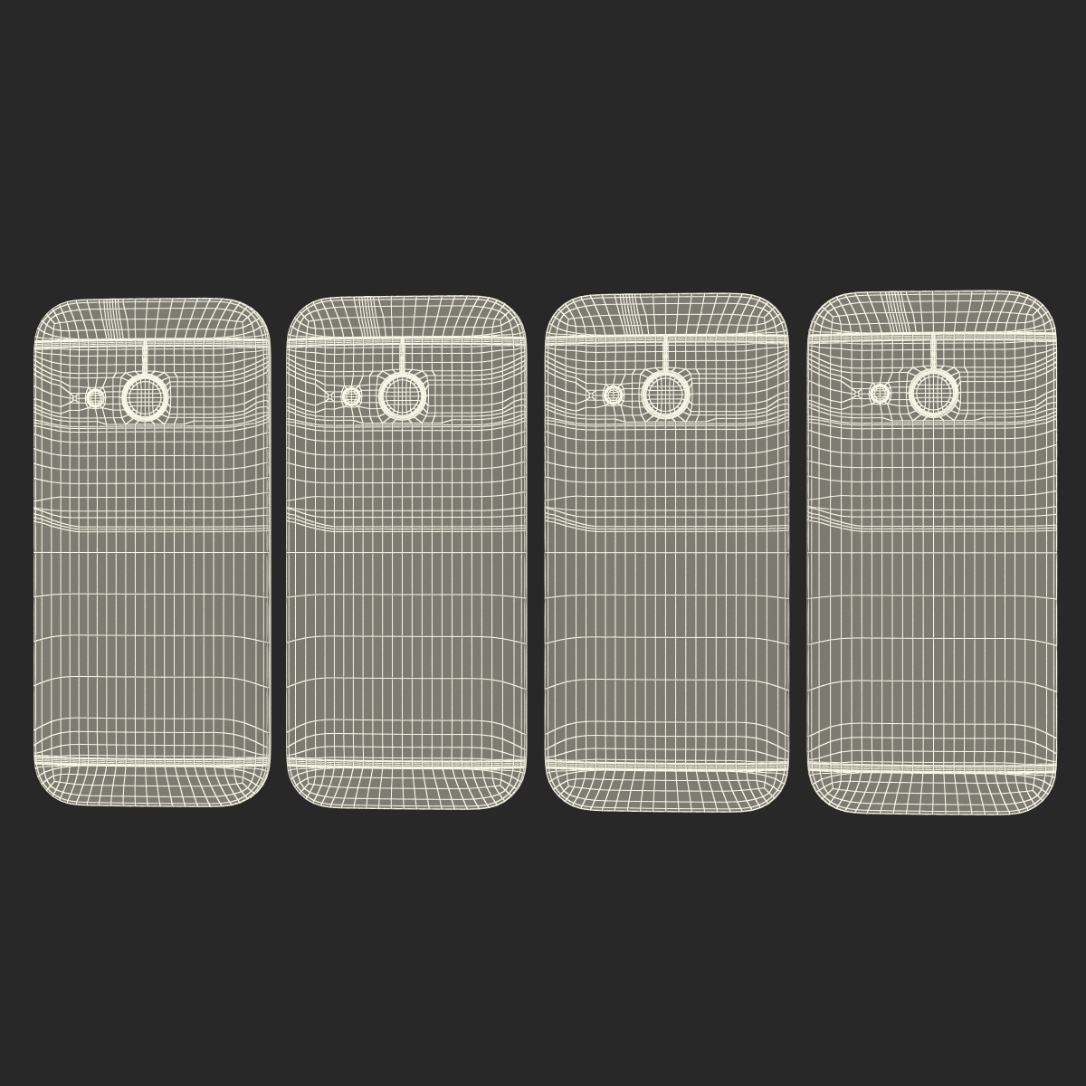 3D HTC One Mini 2 Set All Color model