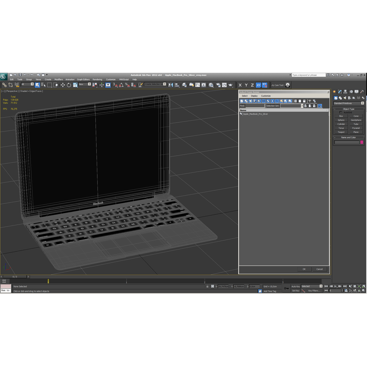 Apple MacBook Pro Silver 3D model