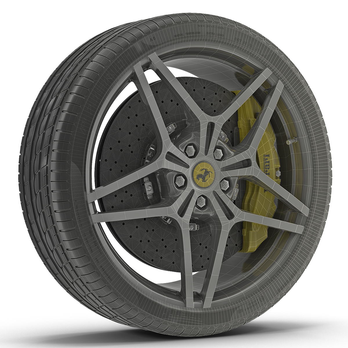 3D Ferrari Wheel model