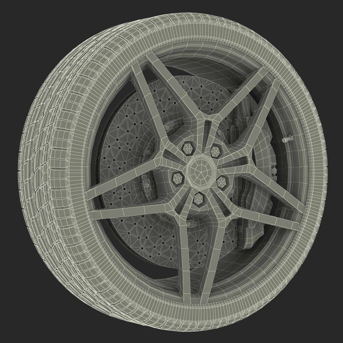 3D Ferrari Wheel model