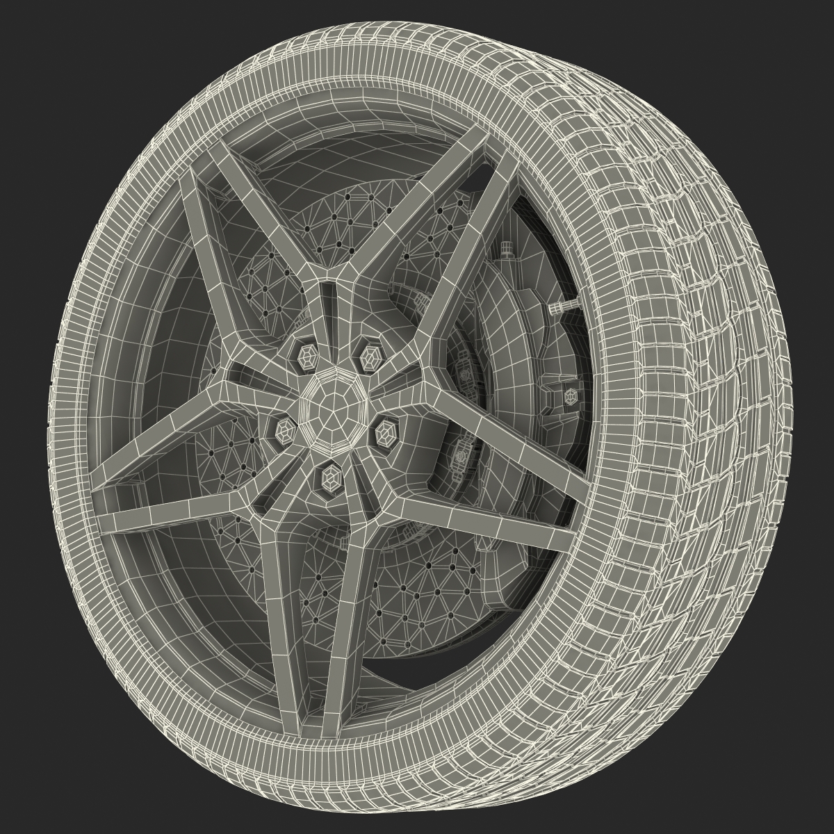 3D Ferrari Wheel model