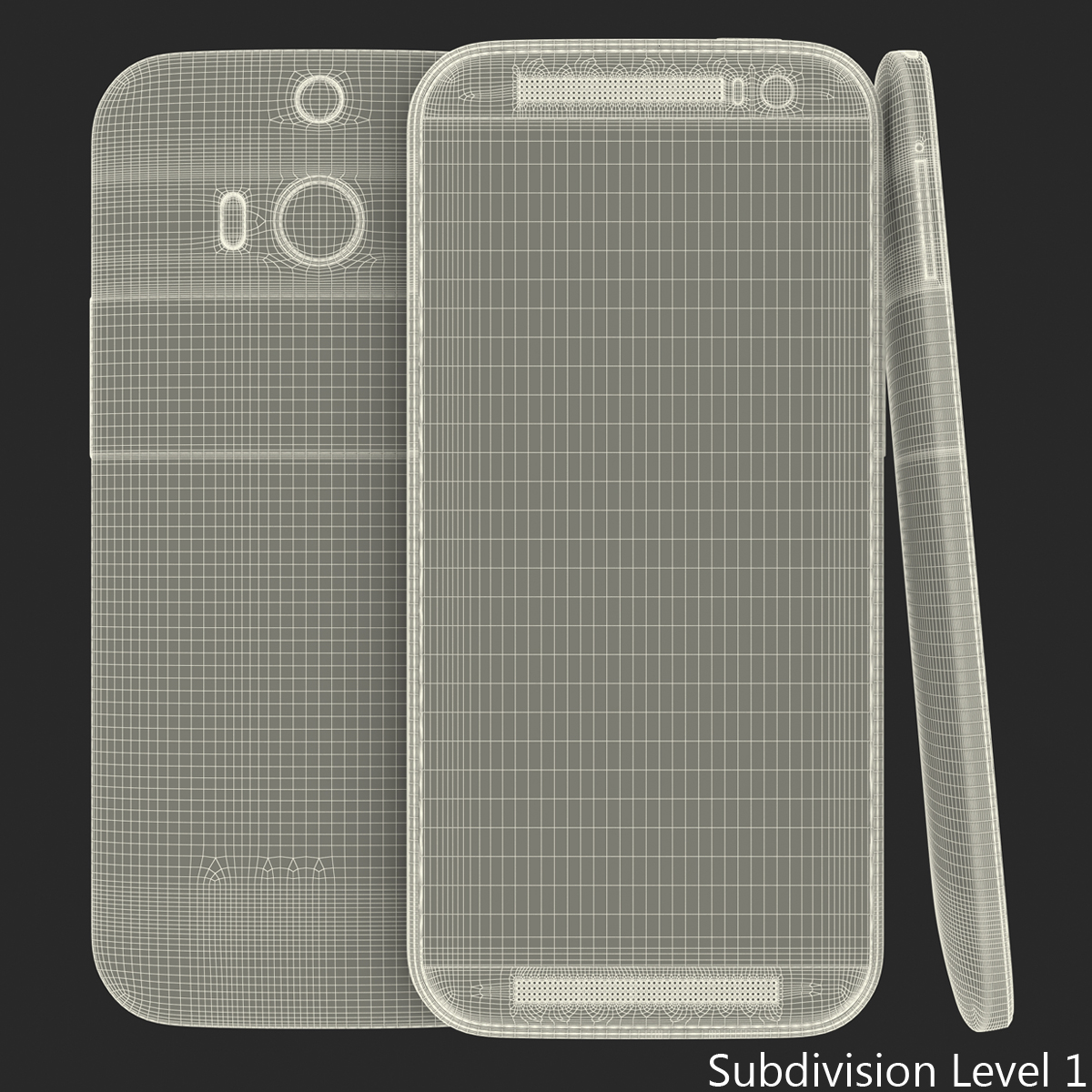 3D HTC One M8 White