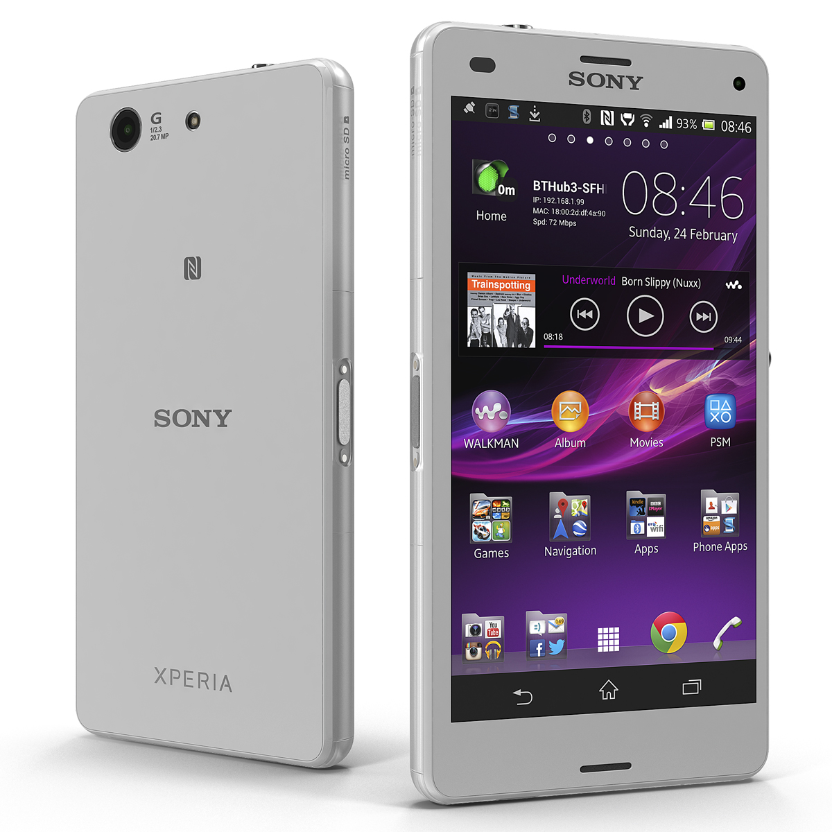 3D Sony Xperia Z3 Compact White model