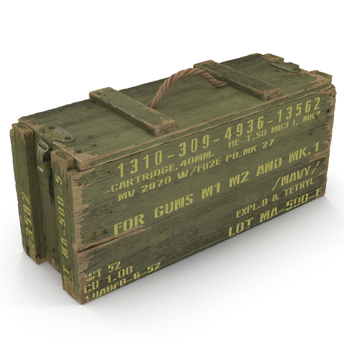 3D Ammo Crate Green